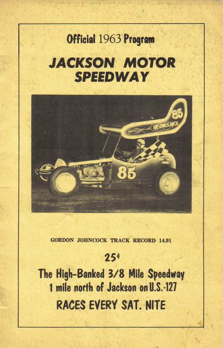 Jackson Motor Speedway - PROGRAM FROM JIM HEDDLE